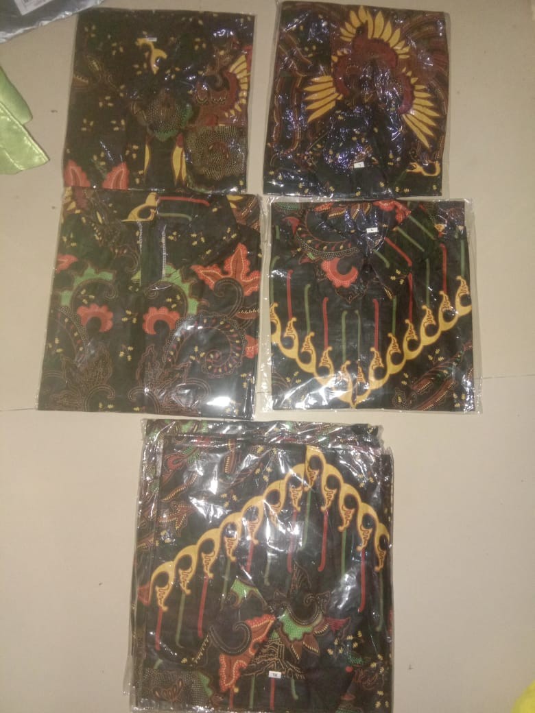 Batik Keluarga - Batik Couple Keluarga Muslim Sogan Family Ayah Ibu Anak Batik Set Family