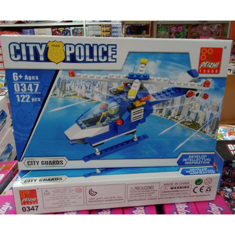 Mainan Anak Lego ciity helicopter O347/lego helikopter police