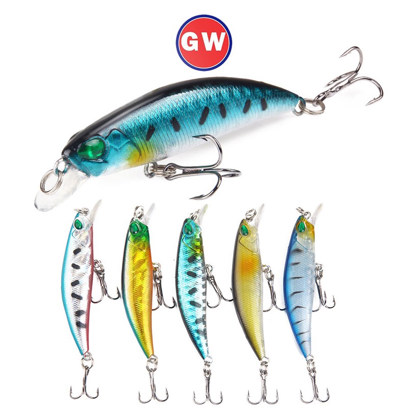 Minnow Lure Alat Pancing Murah Umpan Ikan Kail Pancing CrankBait CrankSet Umpan Mancing Umpan Pancing Top Water Lure Umpan Mancing 4g/6.5cm Umpan Pancing Buatan Alat Pancing Plastic Bait relix nusantara