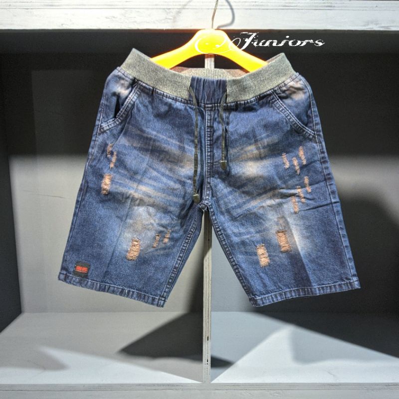 JEANS PENDEK SOBEK TEMBUS RIPPED HUGO