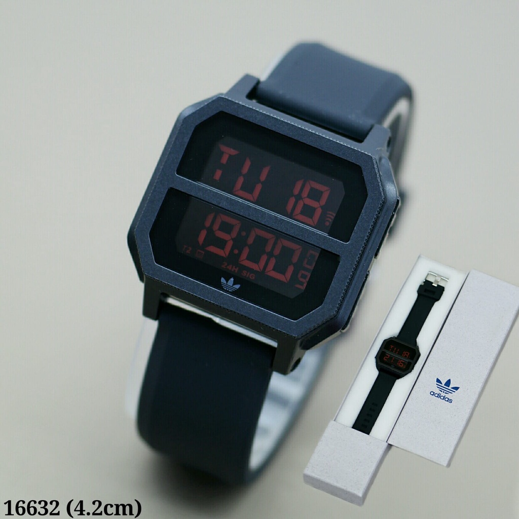 Jam Tangan Pria H6717M Digital Led Tali Rubber Tanggal Hari Aktif Free Box &amp; Baterai