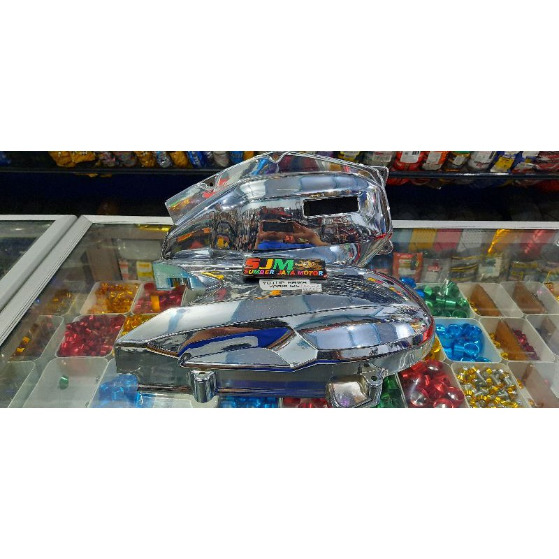 cover cvt set vario 125 chrome