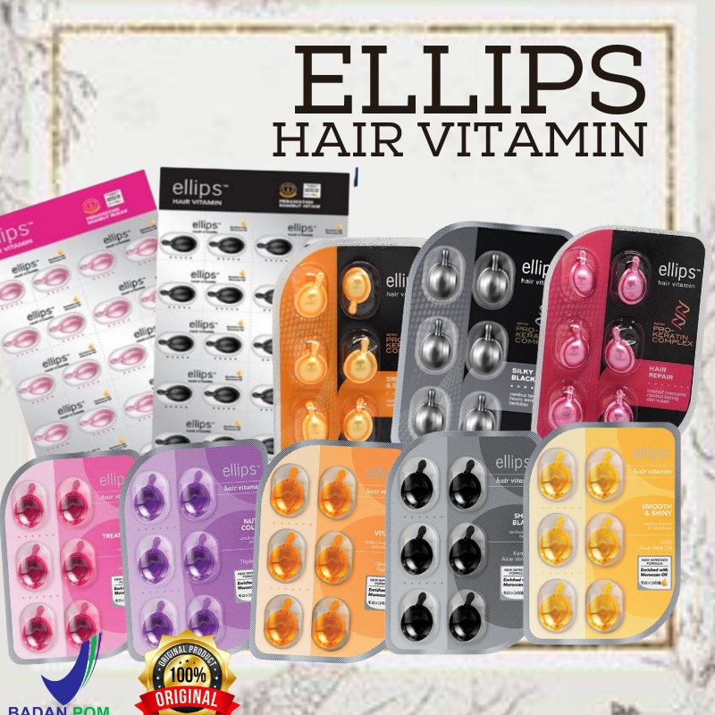 Ellips Hair Vitamin with (Pro Keratin Complex) Kemasan Blister / vitamin rambut ellips elips Kosmetik