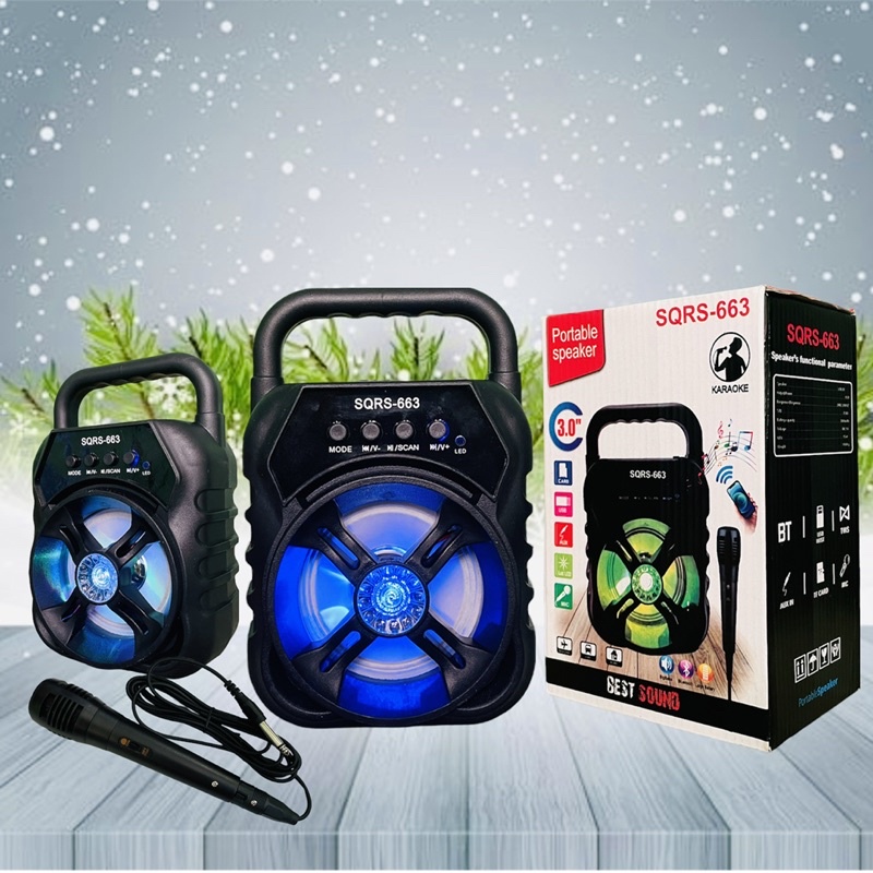 speaker portabel 5009+mic speaker bluetooth karaoke