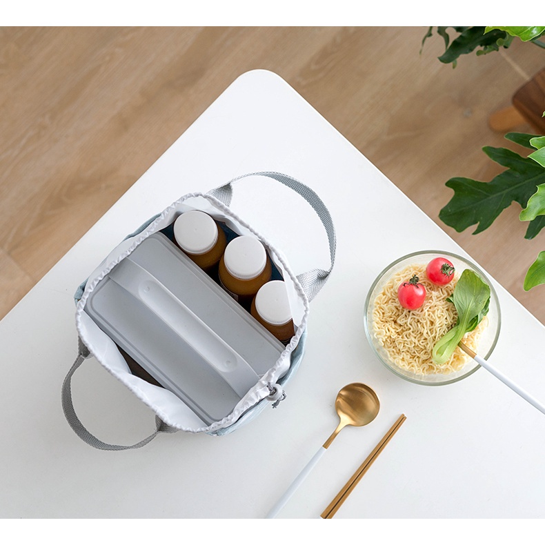 ♫ Megata ♫ A164 Tas Bekal Motif Pattern Lunch Cooler Bag Salur Makanan Aluminium Kotak Makan Import