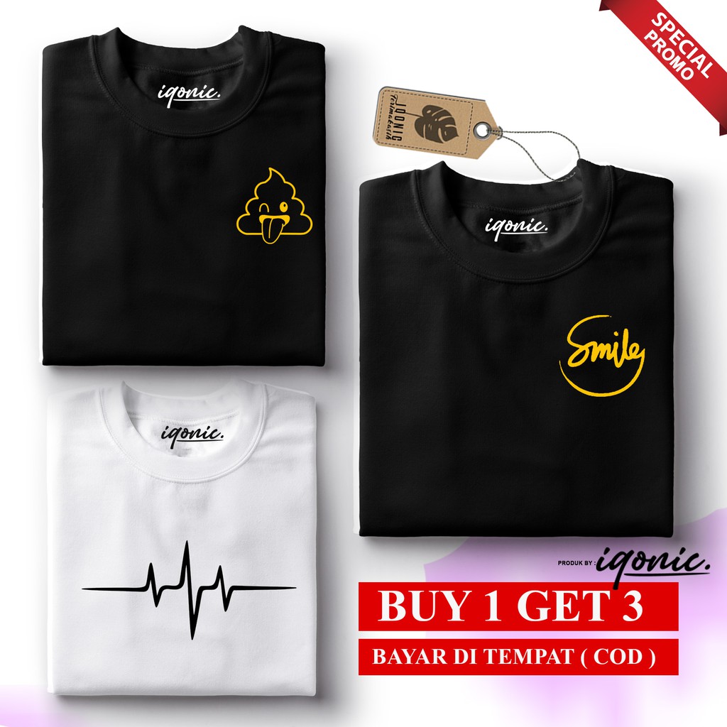 BELI 1 OR 3 PCS Kaos Distro Pria - Kaos Wanita - UNISEX - KatunTebal PREMIUM - STB2