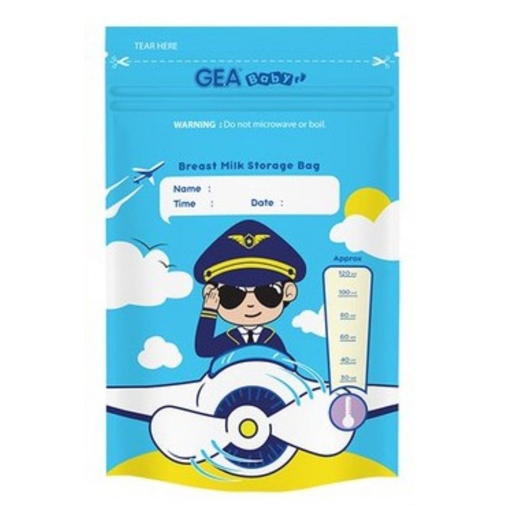 Gea Baby Breast Milk Storage Bag Pilot 120ml Kantong Asi