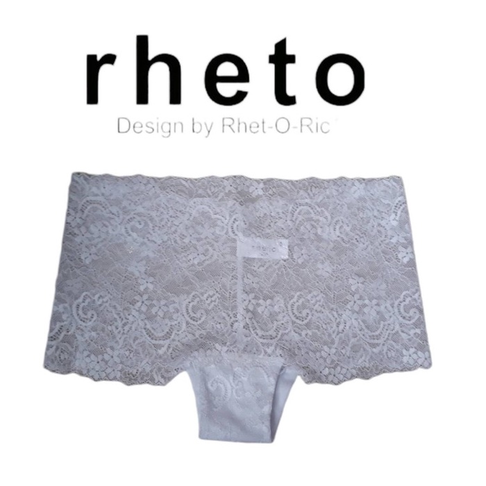 Boxer Rheto White Full Renda