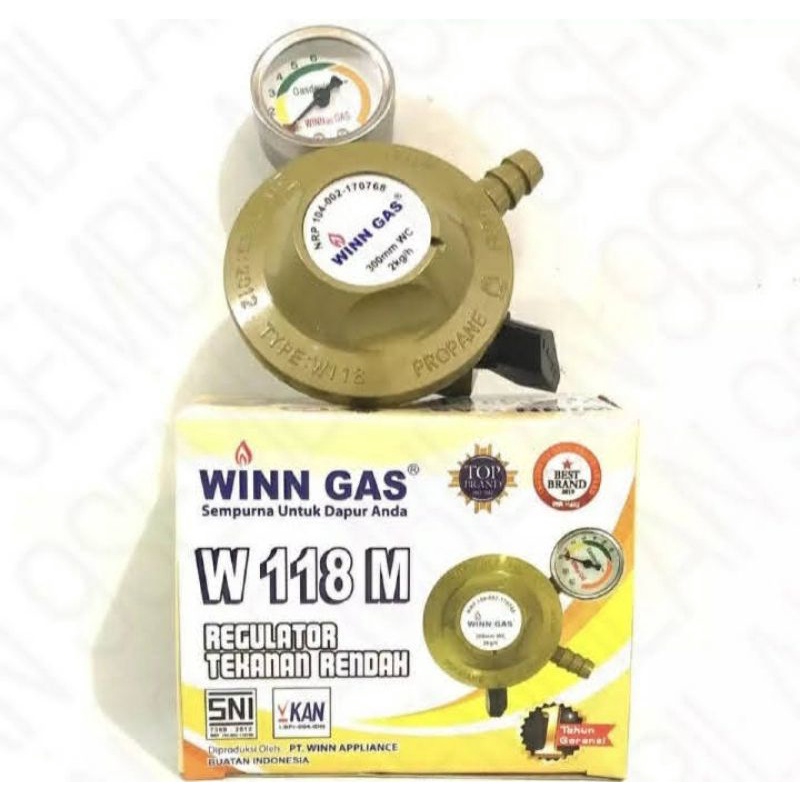 REGULATOR GAS LPG WINN GAS W118 METER ANTI BOCOR