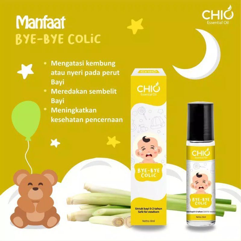 Chio essential oil kenrich bye-bye colic / chio kuning 10ml