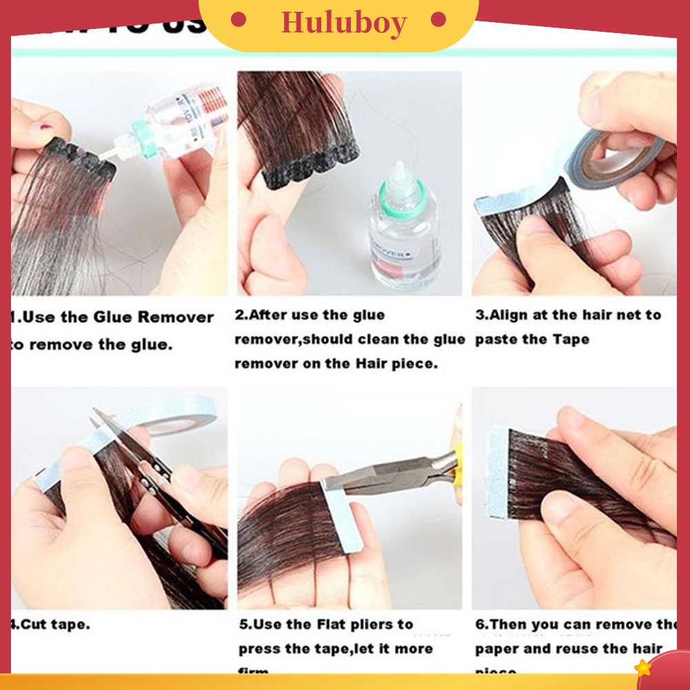 Huluboy Huluboy♡ 3m / Roll Tape Perekat Dua Sisi Tanpa Jejak Untuk Wig Rambut Extension