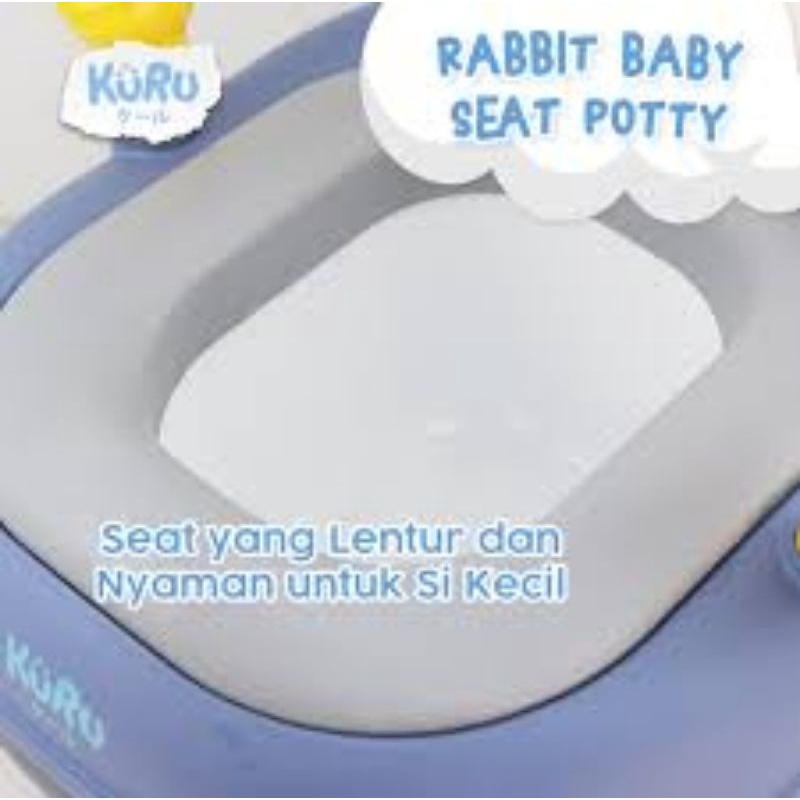 Kuru Baby Rabbit Seat Potty Training - Kuru Pispot Anak Bayi Duduk Kelinci - Poty Babi Lucu