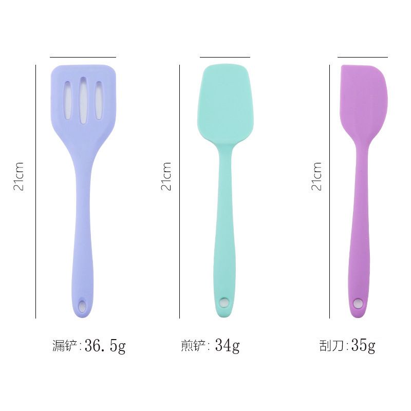 6pcs utensil set spatula rainbow pastel color / whisk turner set