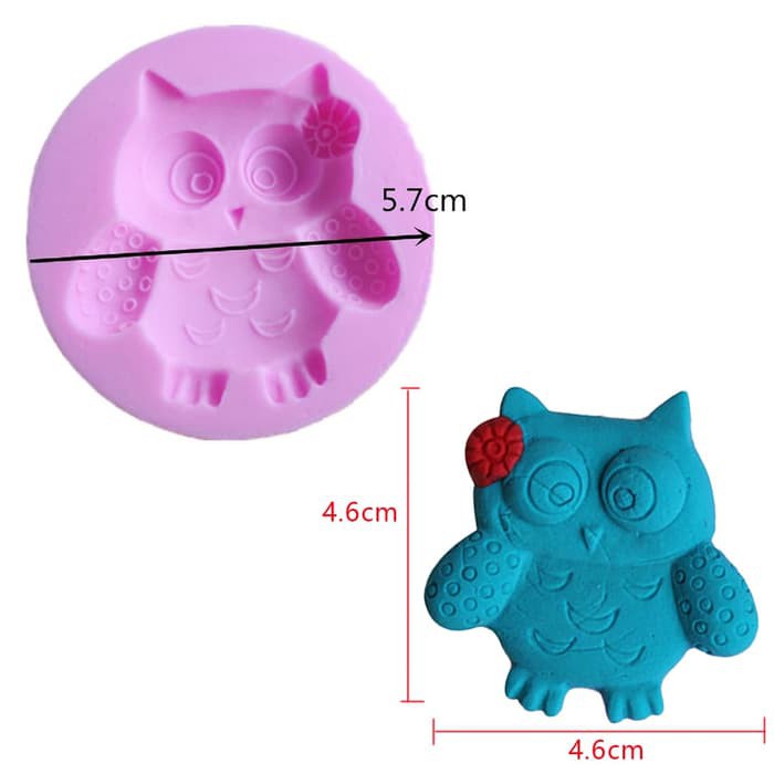 3D Silicon Mold Fondant Cake Decoration - Owl Shape