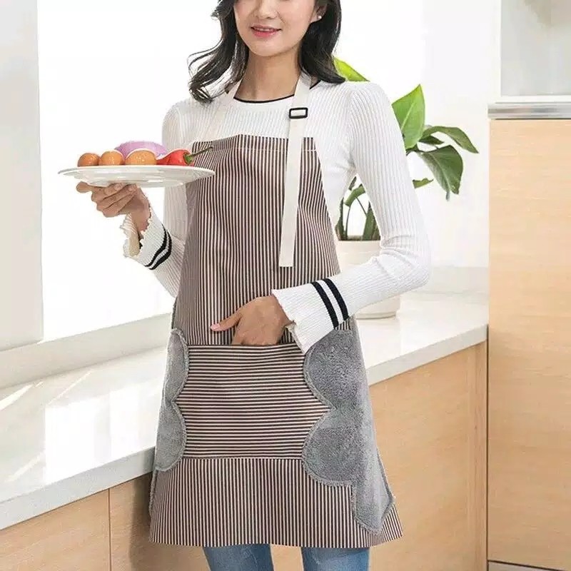 Apron Celemek Masak Waterproof Celemek Handuk