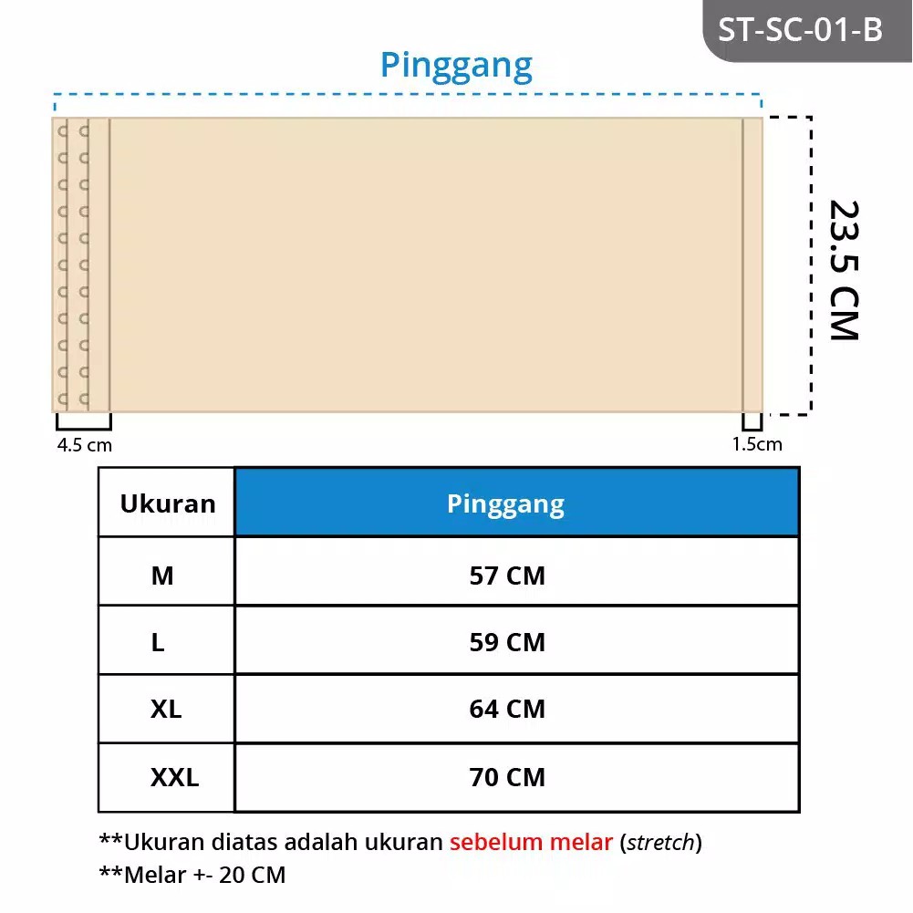 Corset Stagen Peramping Perut Korset Stagen pengecil perut Lentur pengait cantol