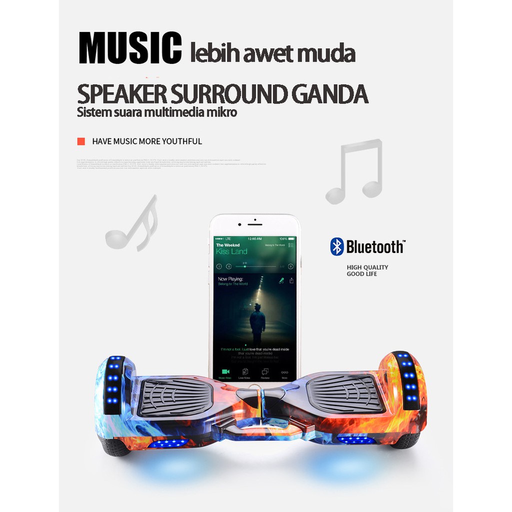 Terbaru Smart Balance Wheel/ Hoverboard 7 Inch Smart Balance/Smart Board segway - GRATIS 6 set alat pelindung