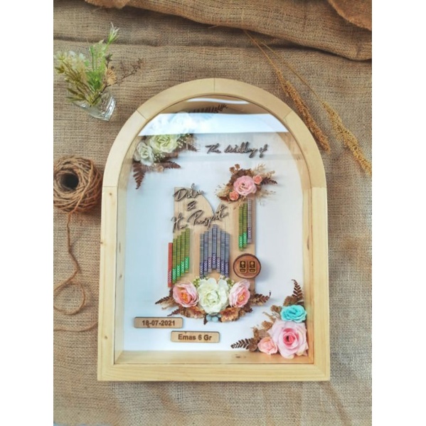 Mahar Nikah Bingkai Dome Hias Cantik