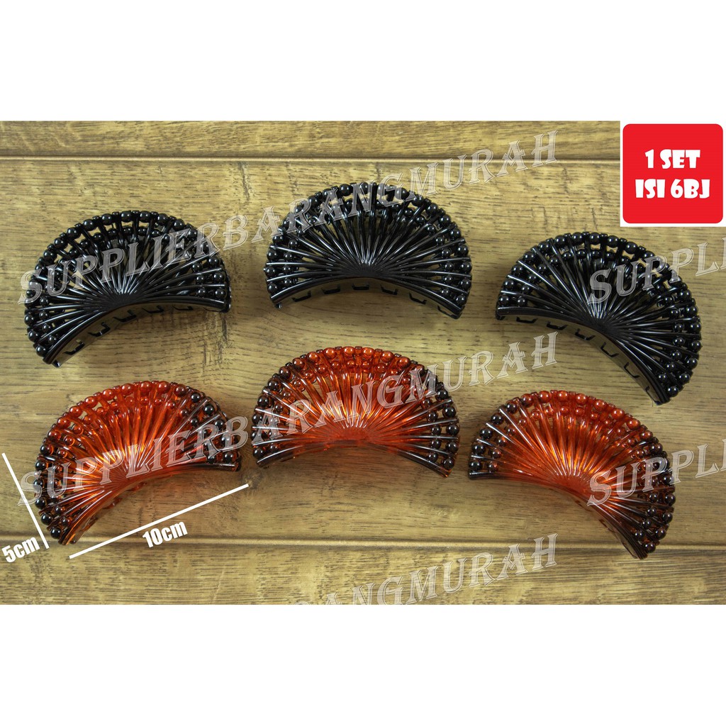 Jepit Rambut Coklat 10cm FS1180