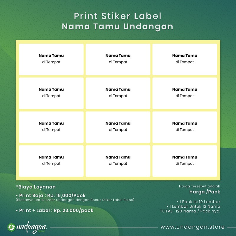 Print Stiker Label Stiker Nama Tamu Undangan Pernikahan Shopee Indonesia