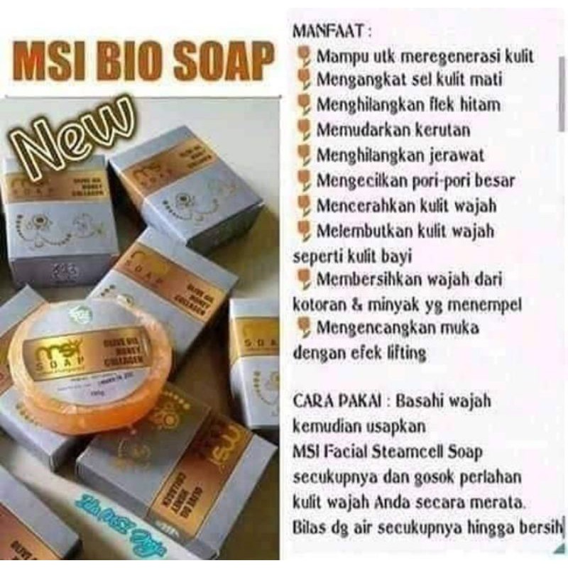 MSI BIO SOAP ZAITUN - 100% PRODUK ORIGINAL BY MEMBER RESMI MSI