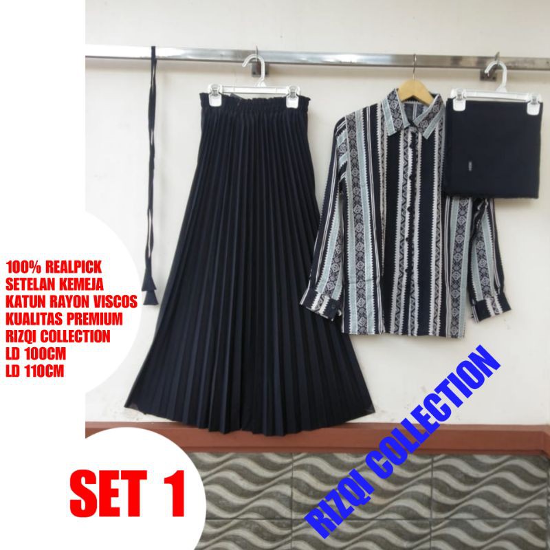 100% REALPICK SETELAN KEMEJA KATUN RAYON VISCOS KUALITAS ORIGINAL RIZQI COLLECTION