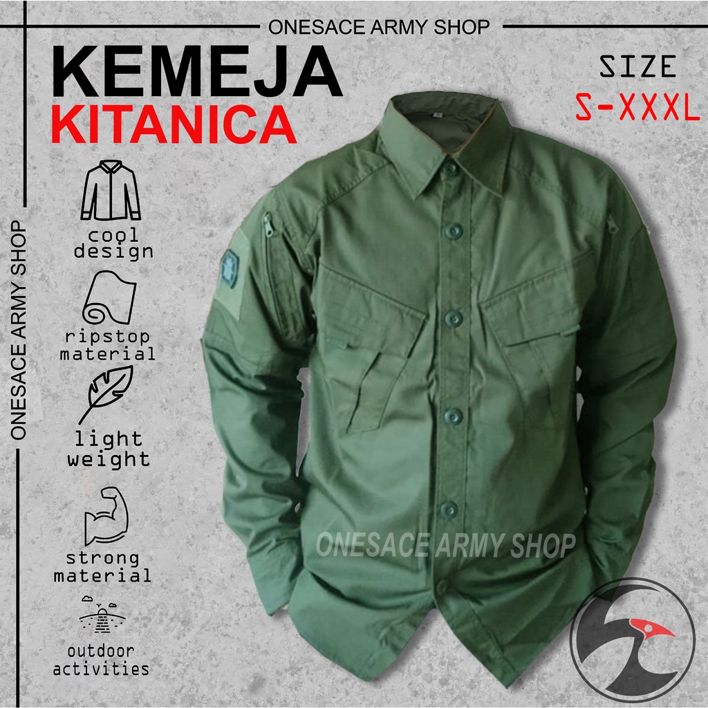 Kemeja Tactical Kitanica Lengan Panjang/Kemeja Lapangan/Kemeja Outdoor/Kemeja Hiking