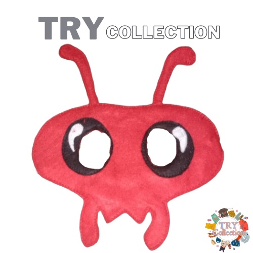 [TRY COLLECTION] Topeng Mask Desain Semut Bahan Kain Flanel SKU : TM-SMT