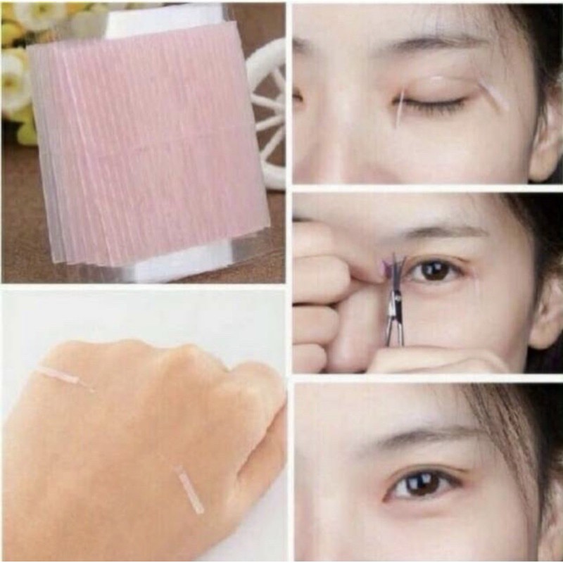 SKOT MATA BENANG / FIBER EYELID TAPE FLI + GUNTING + ALAT PASANG SKOT (F3243)
