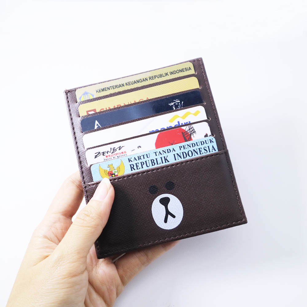 Cardholder | 12 Slot Printed | Brown Bear