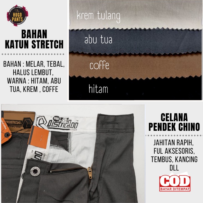 CELANA PENDEK CHINO | DISTRO |SURFING | JUMBO | PRIA BAHAN KATUN