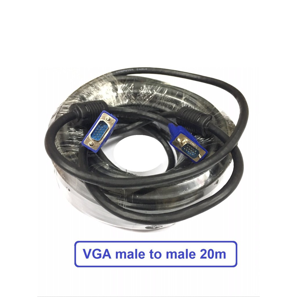 Kabel VGA 20m cowo cowo - VGA Cable wire konektor male to male 20 meter connector original