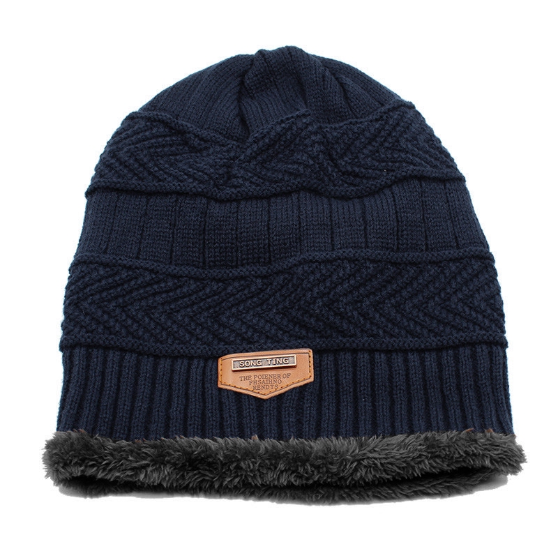 Song Ting Kupluk Wool Winter Beanie Hat - Biru