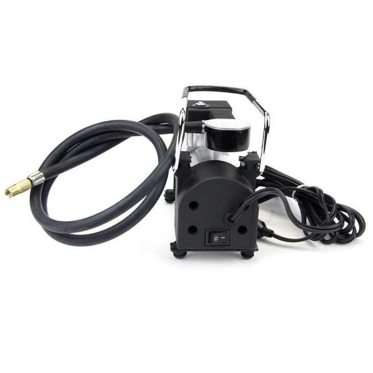 Mini Heavy Duty Air Compressor DC 12V 150 PSI [Hitam]