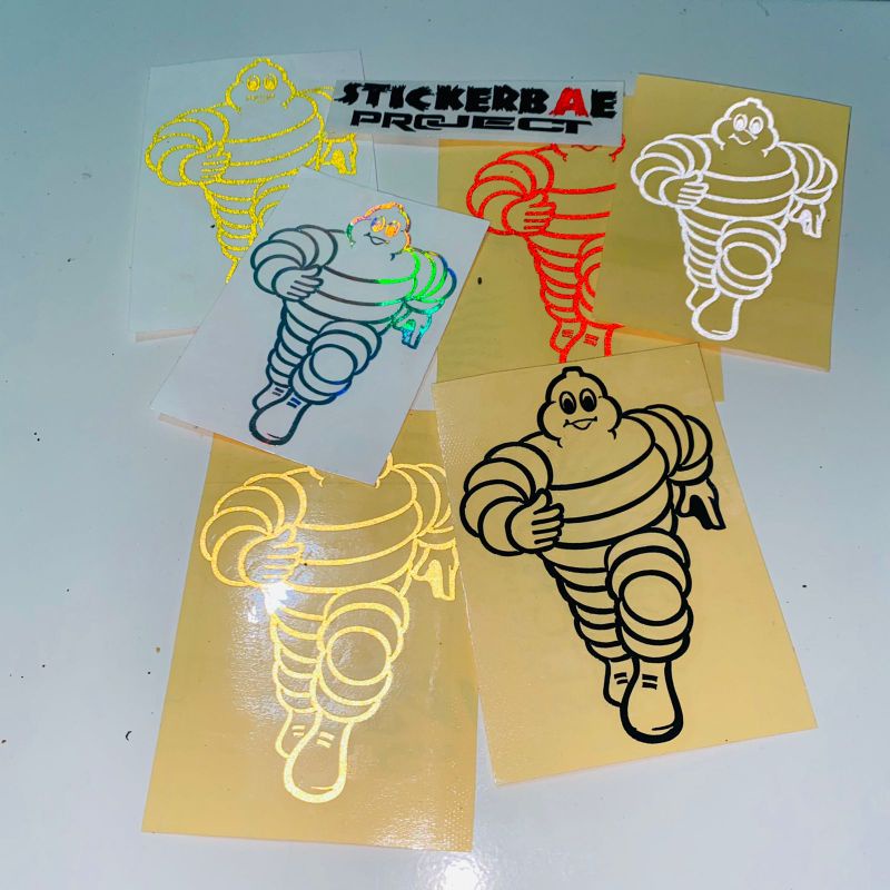 Michelin Sticker cutting logo buat motor bahan bagus murah