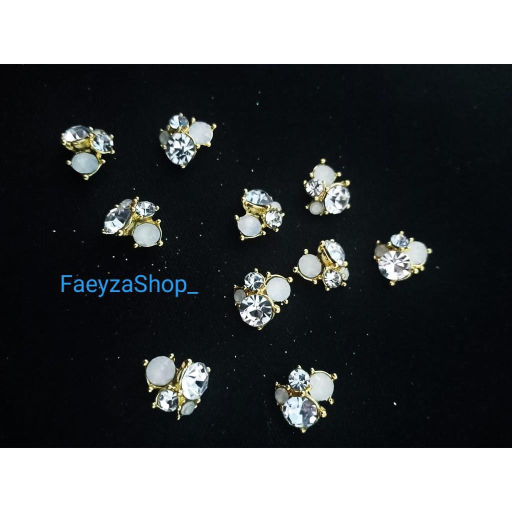 Manik Berlian Clear 3d untuk dekorasi nail art dan handicraft