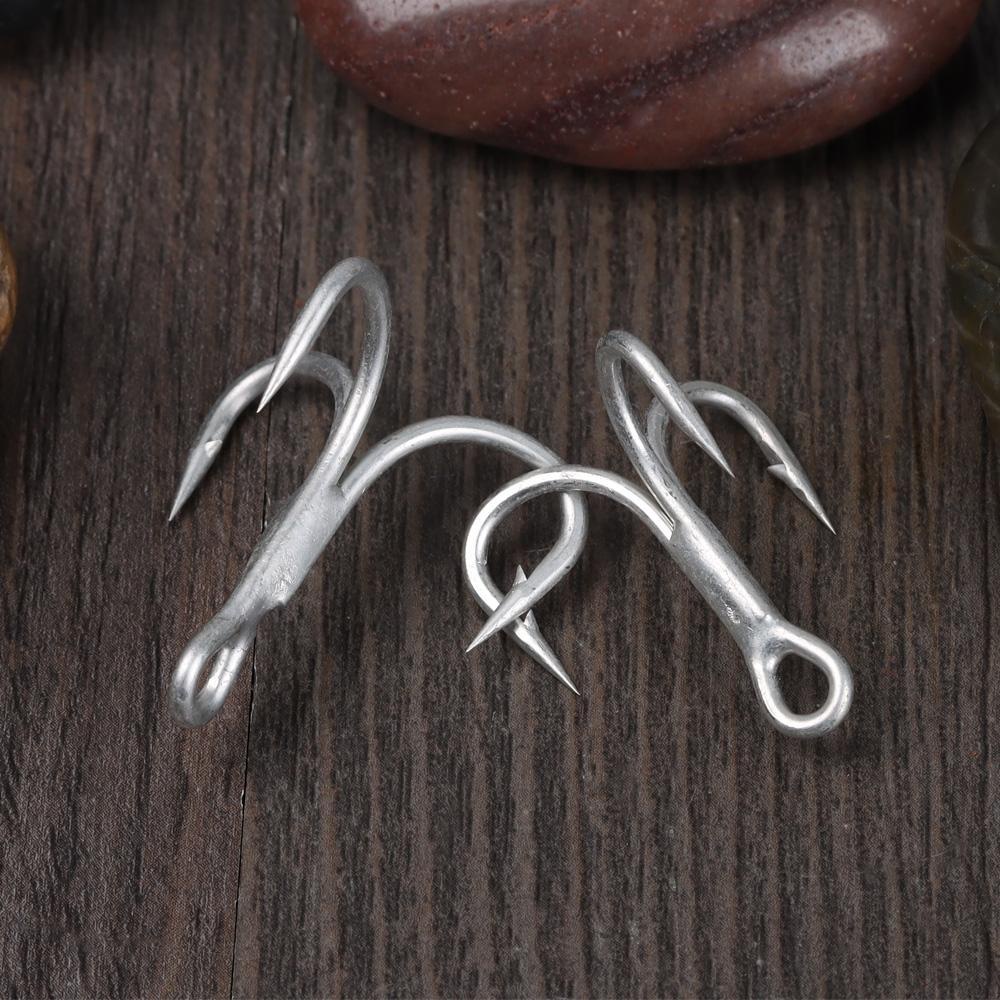 Chookyy 5Pcs /SET 4X Treble Hook Anti Karat Air Asin Lure Memancing Aksesoris Air Asin Triple Anchor Hooks