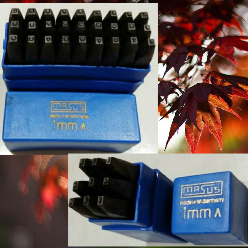 Ketok Huruf + Ketok Angka 1 Mm Angka ketok Huruf Ketok MASUS Germany A-Z + 0-9 Stump punch Tool set