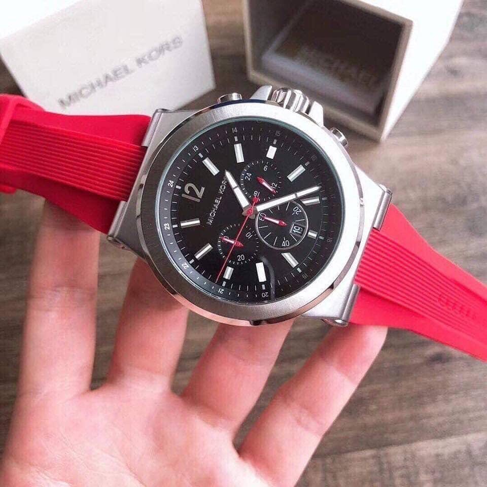 JAM TANGAN PRIA WANITA | RANTAI | KULIT | KARET | MURAH | PRIA MICHAEL KORS DYLAN [MK 8169] STRAP RU