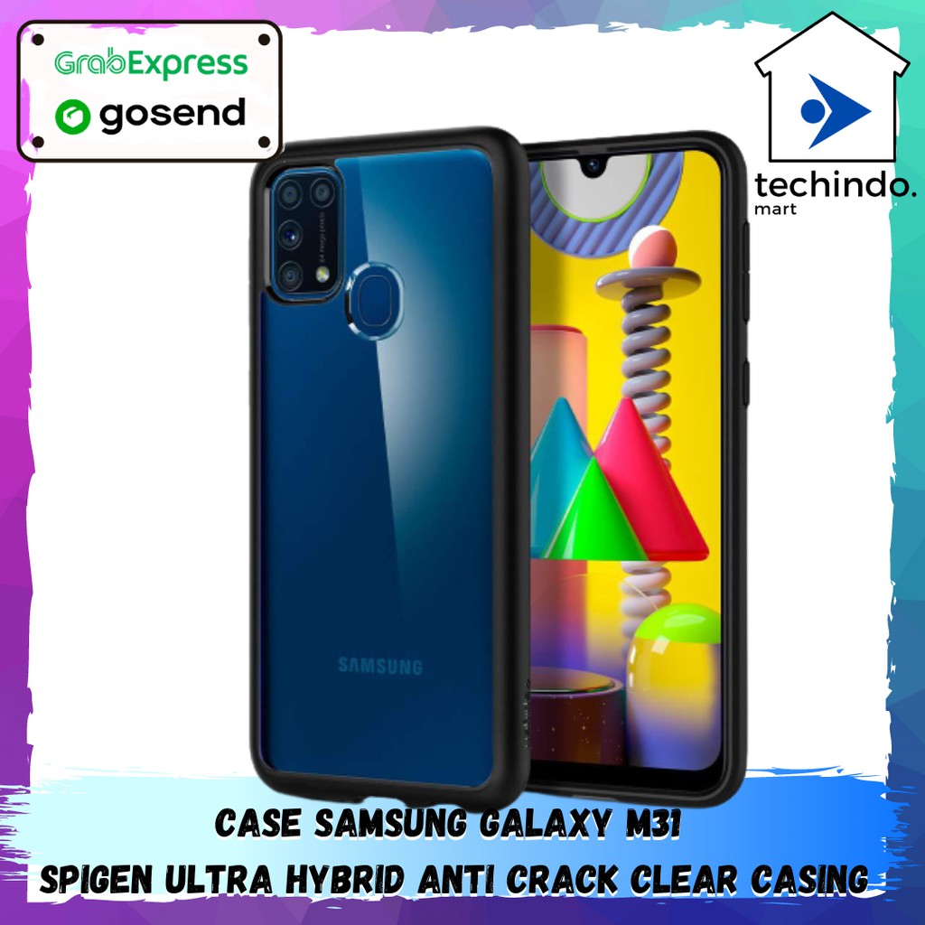 Case Samsung Galaxy M31 Spigen Ultra Hybrid Anti Crack Clear Casing