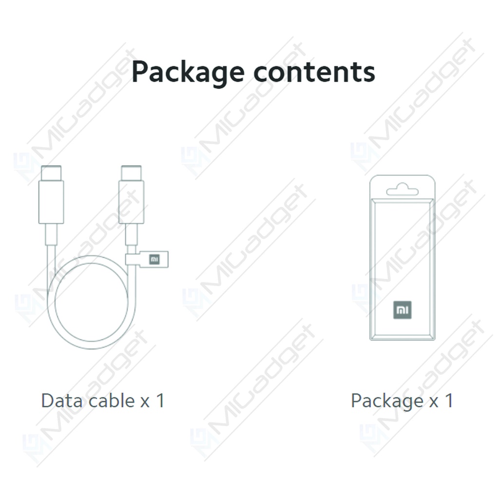 Xiaomi USB Type-C to Type-C 150cm Cable Support 5A