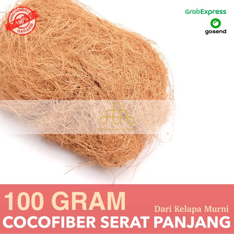 Sabut Kelapa 100gr Coco Fiber - Cocofiber Serat Sabut Kelapa - Media Tanam Anggrek - Supplier Cocofiber Bandung