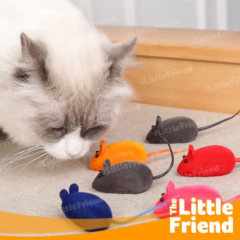 Cat Toy Mainan Kucing Berbentuk Simulasi Tikus Kecil Bunyi Plush On