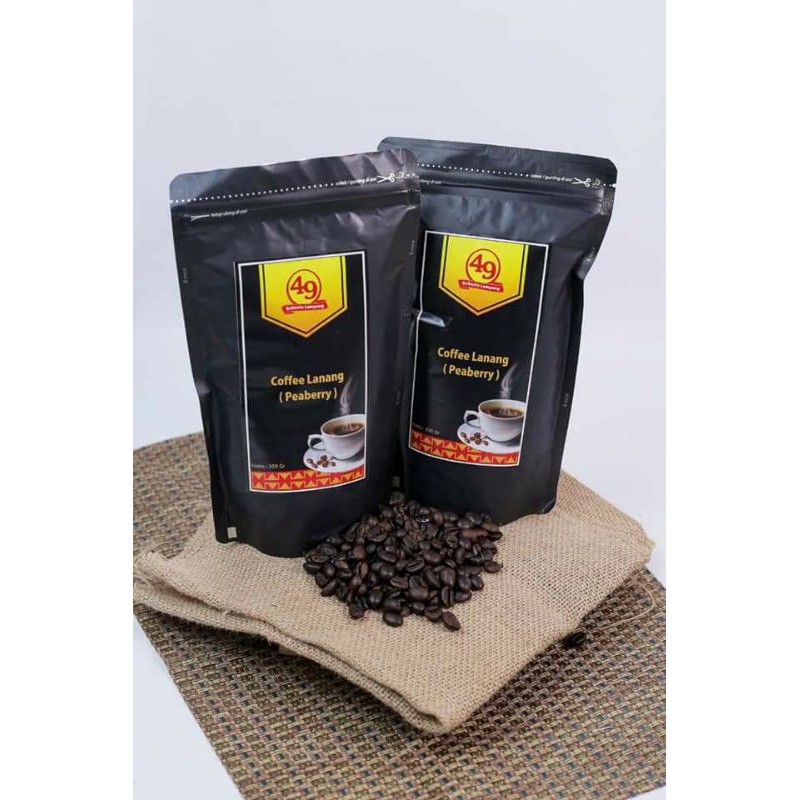 

KOPI Coffee Robusta Lanang Peaberry 49 Lampung Bubuk Harum Nikmat 200gram