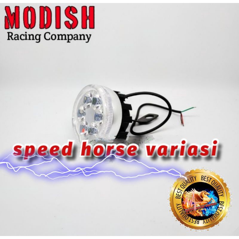 Lampu Tembak 4064 LED 6mata RGB MODISH/Lampu Tembak spion Universal untuk semua motor