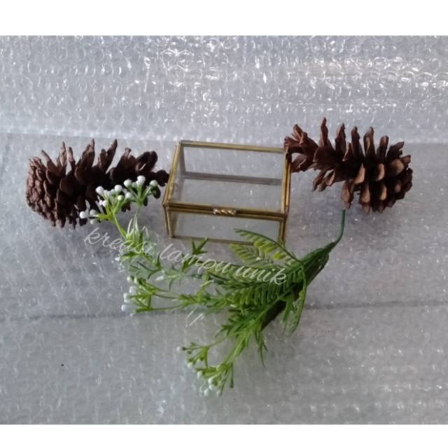 RING BOX MINI/ KOTAK CINCIN /KOTAK PERHIASAN TERRARIUM/KOTAK SESERAHAN/KOTAK MAHAR KLU07