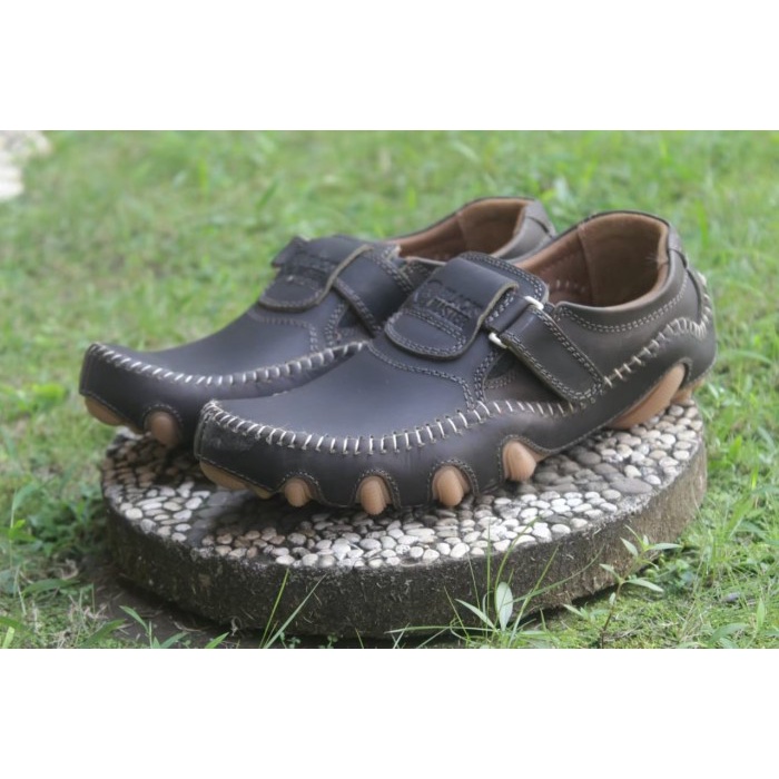 Sepatu Kasual Boot Pendek Pria Black master Bufon Kulit Doff