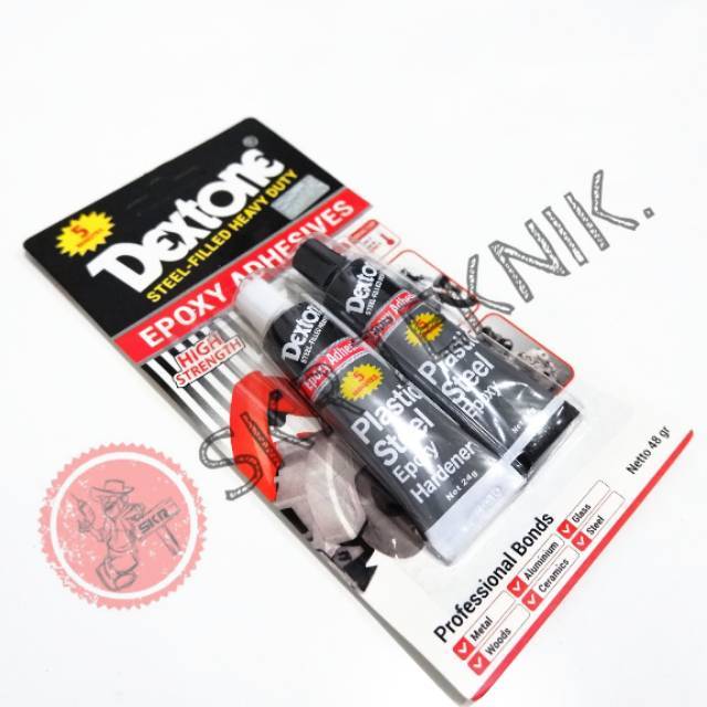  lem plastik  steel 5menit dextone Shopee Indonesia