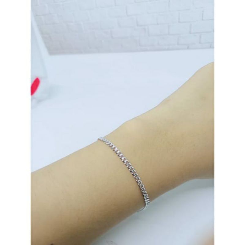 GELANG SISIK NAGA MINI POLOS / GELANG PERAK ASLI SILVER 925 LAPIS EMAS / GELANG FASHION WANITA TERBARU