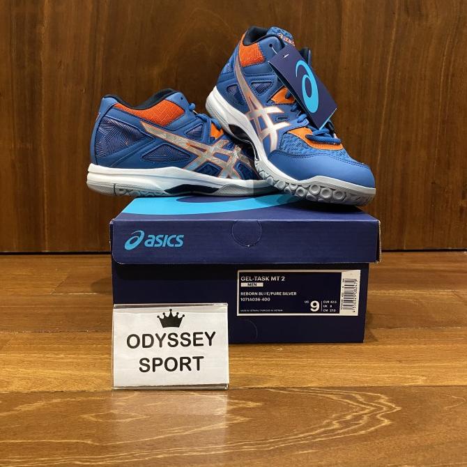 [[COD]] Sepatu Voli Asics Gel-Task MT 2 (Reborn Blue / Pure Silver) ORIGINAL TERBAIK Kode 935